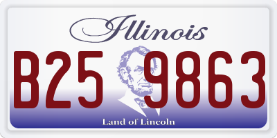 IL license plate B259863