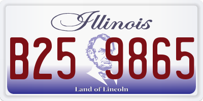 IL license plate B259865