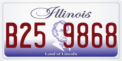 IL license plate B259868