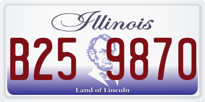 IL license plate B259870