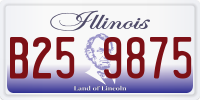IL license plate B259875