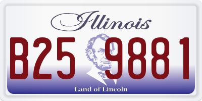 IL license plate B259881