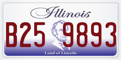 IL license plate B259893
