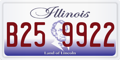 IL license plate B259922