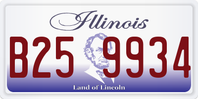 IL license plate B259934