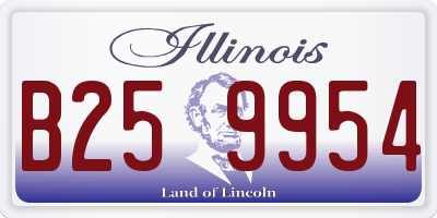 IL license plate B259954
