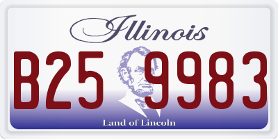 IL license plate B259983