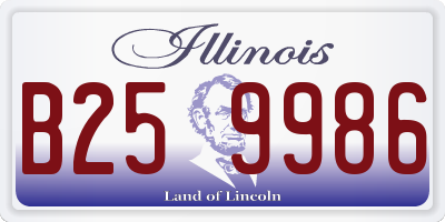 IL license plate B259986
