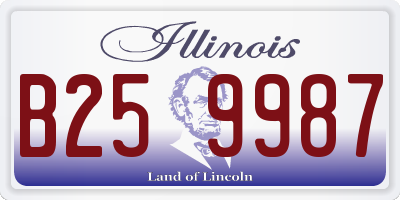 IL license plate B259987