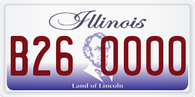 IL license plate B260000