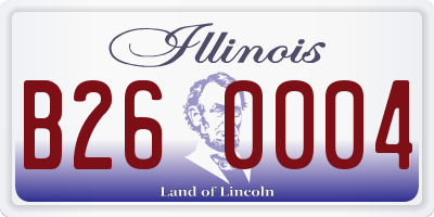 IL license plate B260004