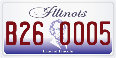 IL license plate B260005