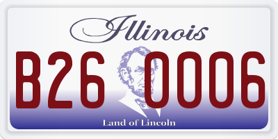 IL license plate B260006