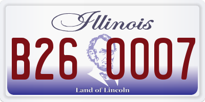 IL license plate B260007
