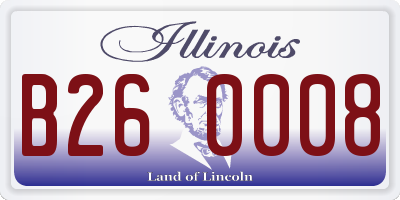 IL license plate B260008