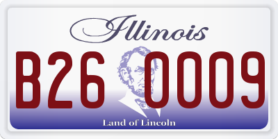 IL license plate B260009
