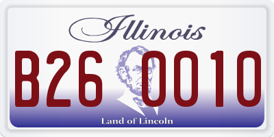 IL license plate B260010