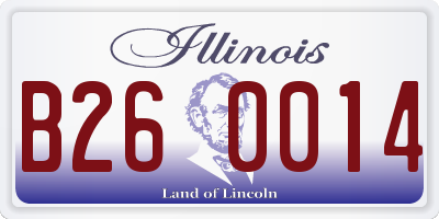 IL license plate B260014