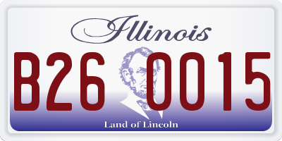 IL license plate B260015