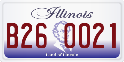 IL license plate B260021
