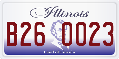 IL license plate B260023