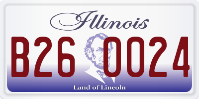 IL license plate B260024