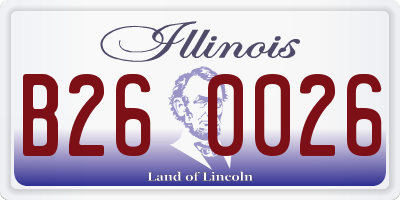 IL license plate B260026