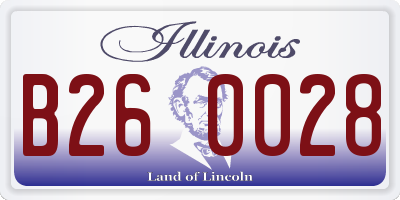 IL license plate B260028