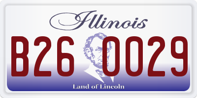 IL license plate B260029