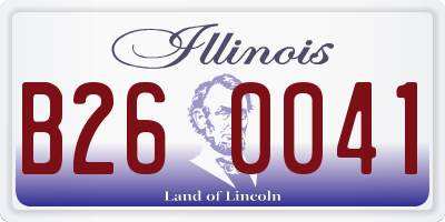 IL license plate B260041