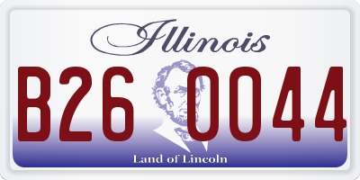 IL license plate B260044