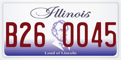 IL license plate B260045