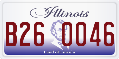 IL license plate B260046