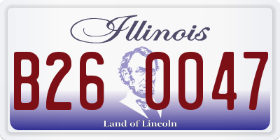 IL license plate B260047