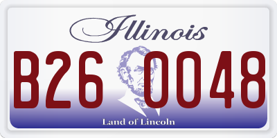 IL license plate B260048