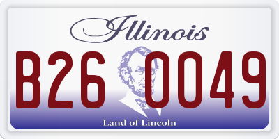 IL license plate B260049