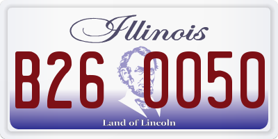 IL license plate B260050