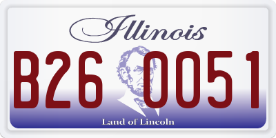 IL license plate B260051