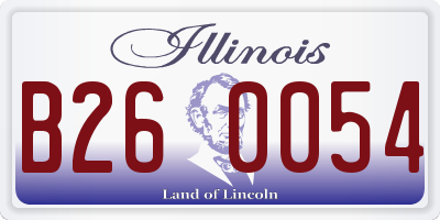IL license plate B260054
