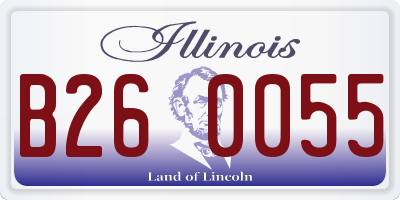 IL license plate B260055