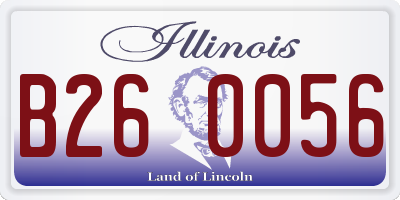 IL license plate B260056