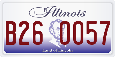 IL license plate B260057