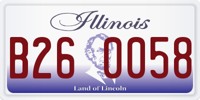 IL license plate B260058