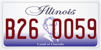 IL license plate B260059
