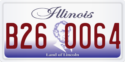 IL license plate B260064