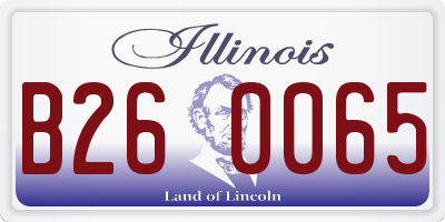 IL license plate B260065