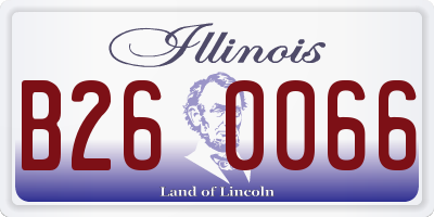 IL license plate B260066