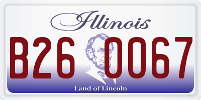 IL license plate B260067