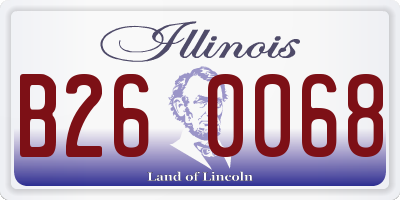 IL license plate B260068