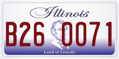 IL license plate B260071